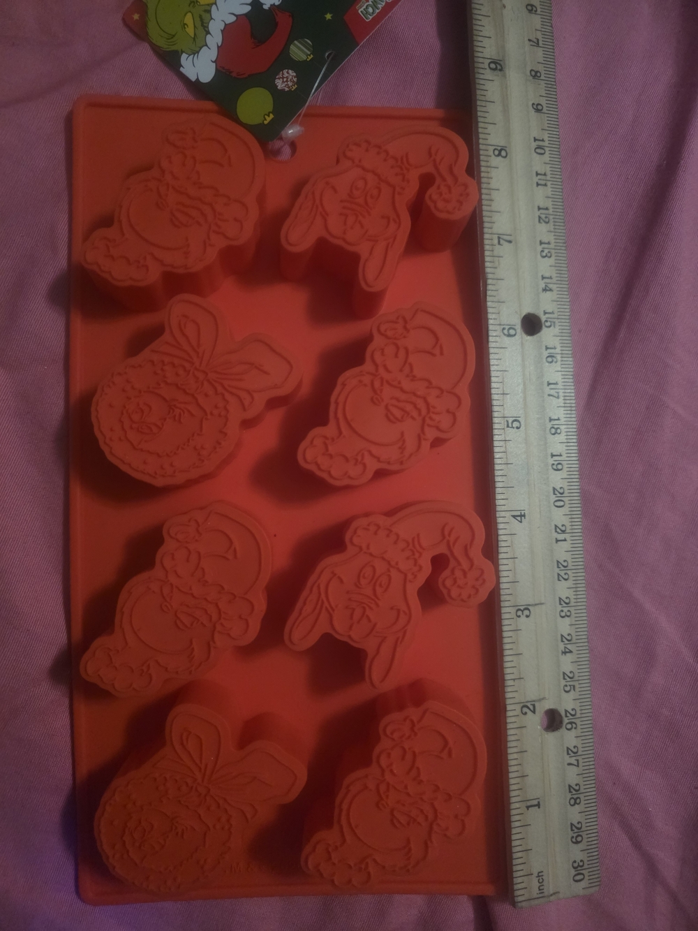 new the grinch who stole christmas silicone molds .. 8 holes silicone molds.
